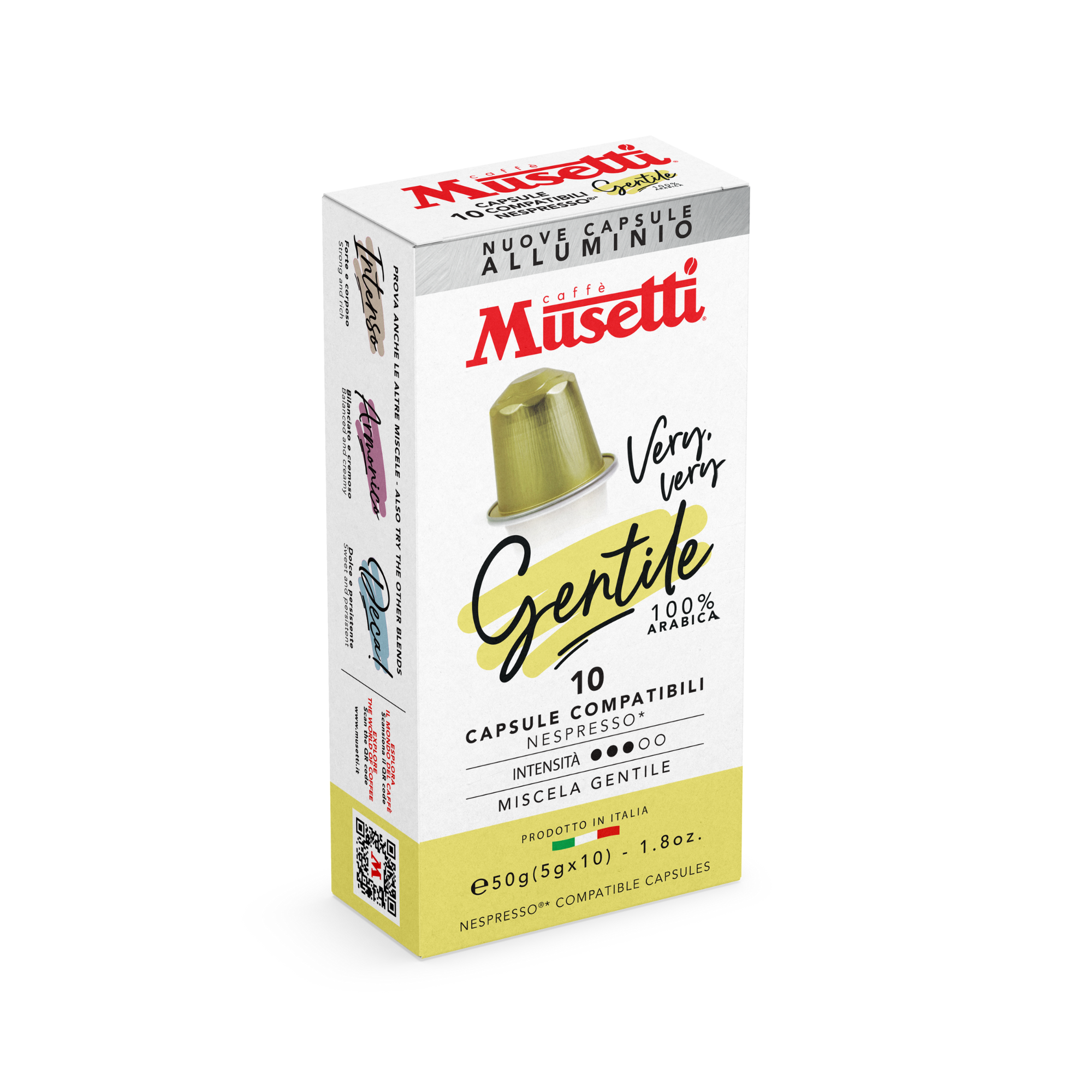 nespresso10gentile Капсули Musetti GENTILE - Nespresso съвместими 10 бр. - Image 1