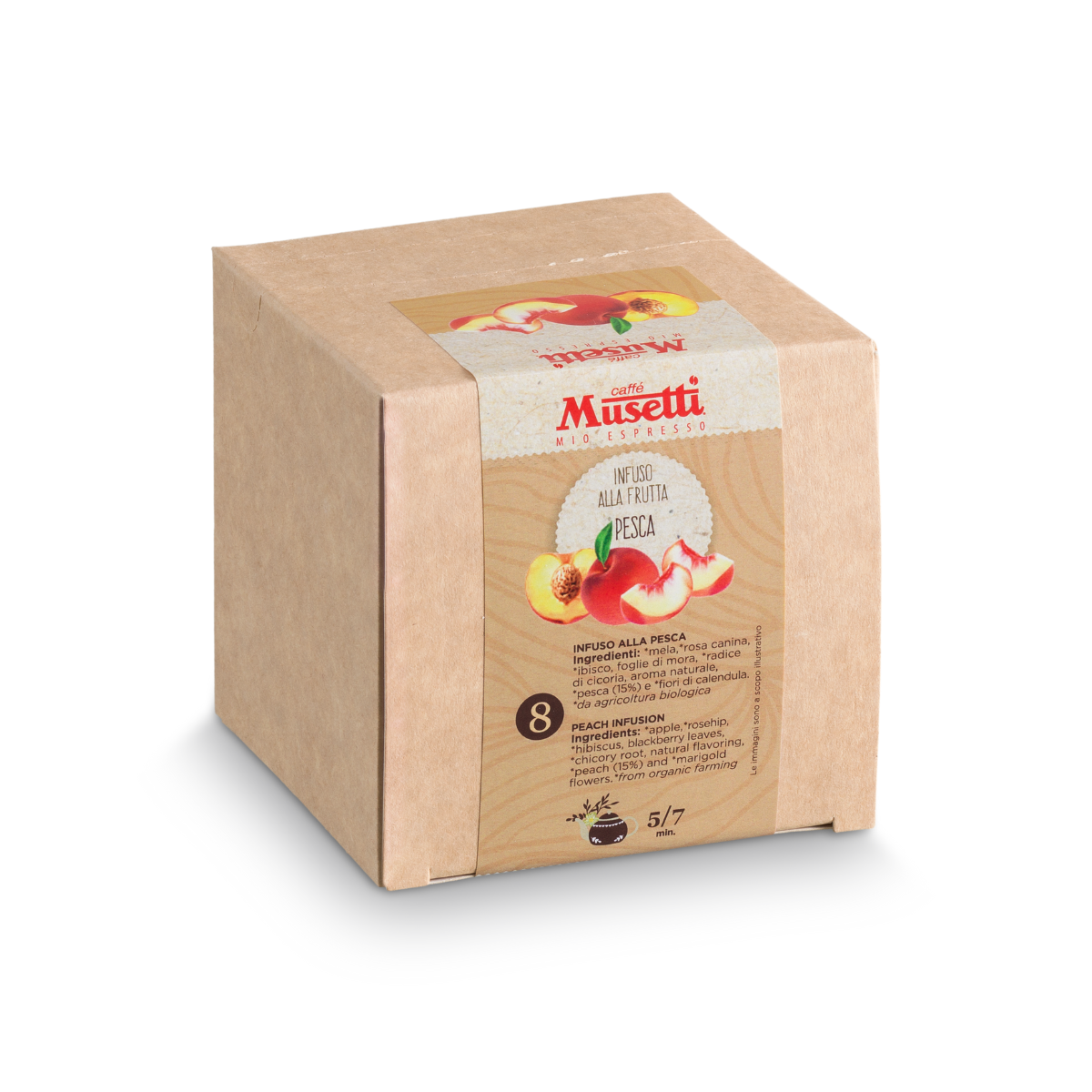 2.1Л Капацитет (4) Чай с праскова и ябълка Musetti - 15 бр. - Image 1