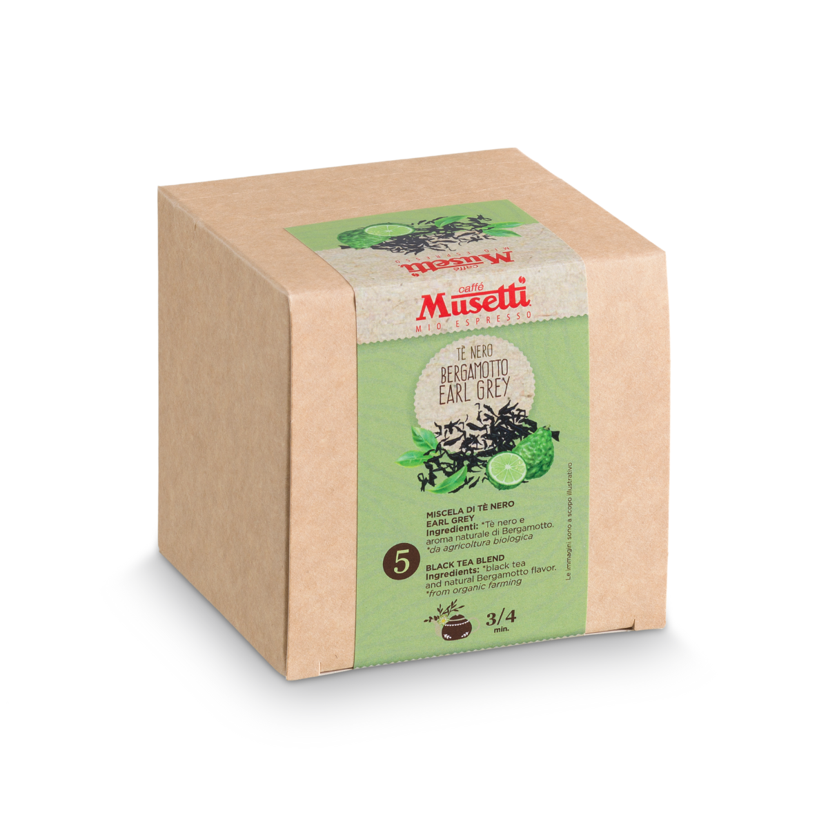 2.1Л Капацитет (6) Черен чай Earl Grey Musetti - 15 бр. - Image 1