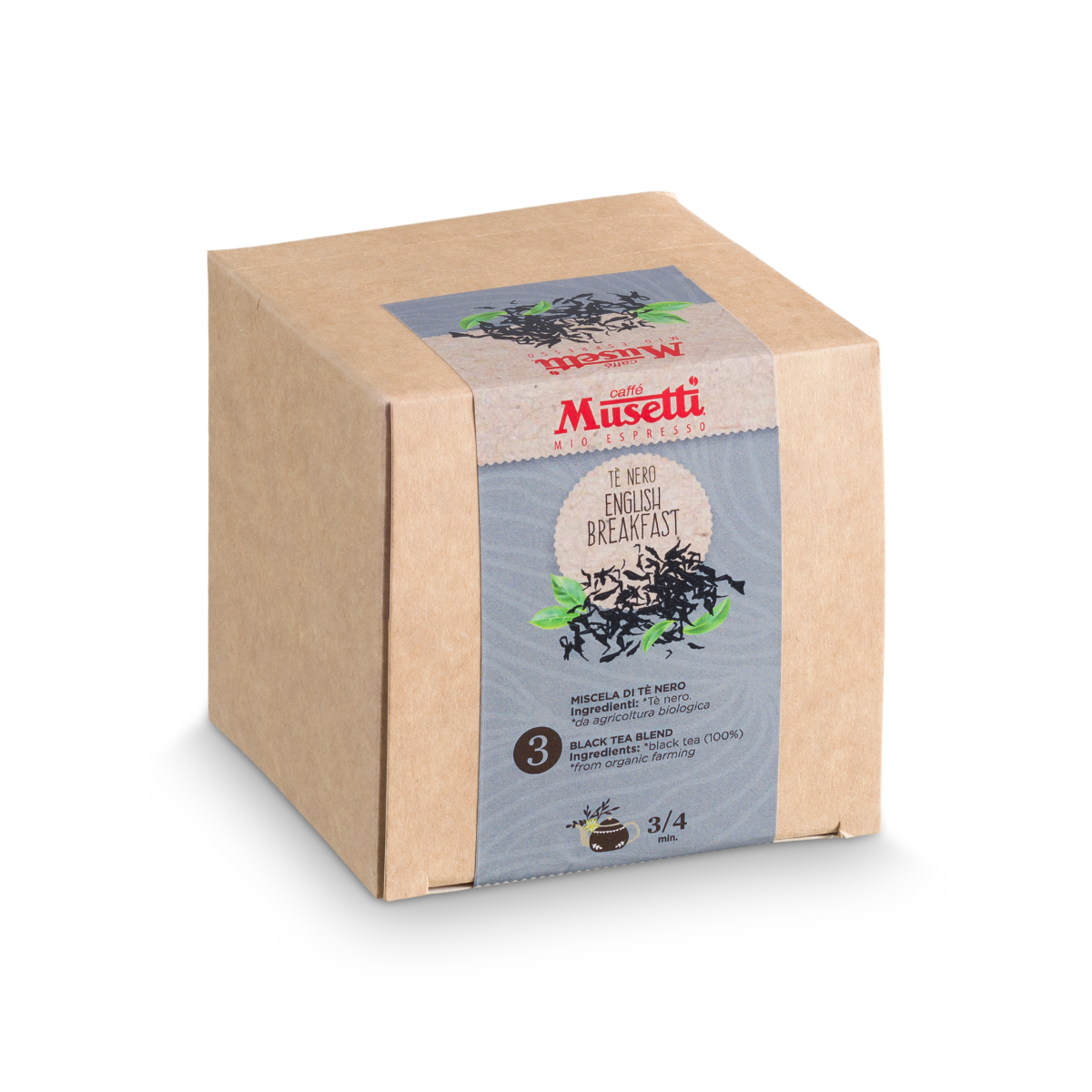 2.1Л Капацитет (7) Черен чай English Breakfast Musetti - 15 бр. - Image 1