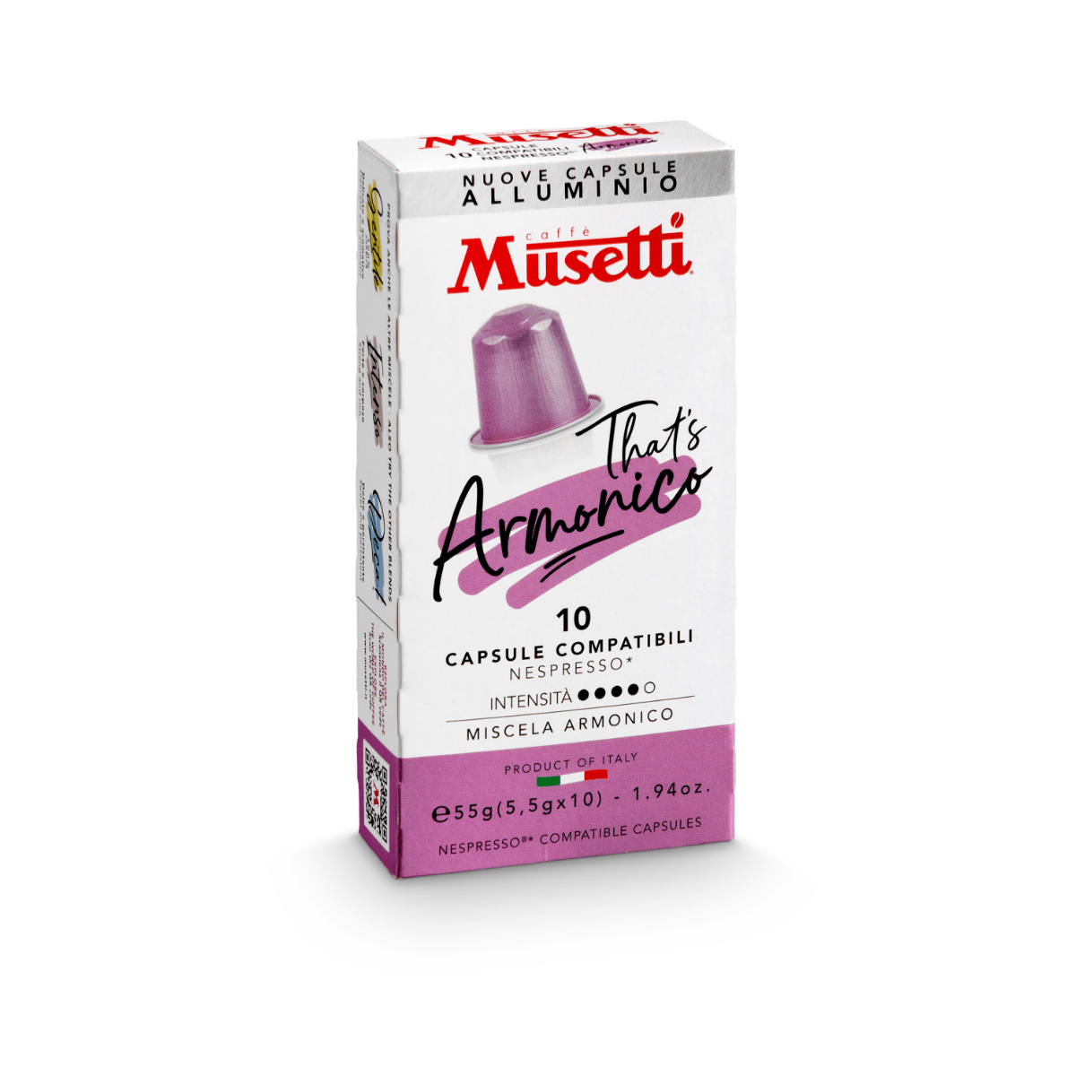 capsule-di-caffe-in-alluminio-musetti-compatibili-nespresso-miscela-armonico-335873 Капсули Musetti Armonico - Nespresso съвместими 10 бр. - Image 1