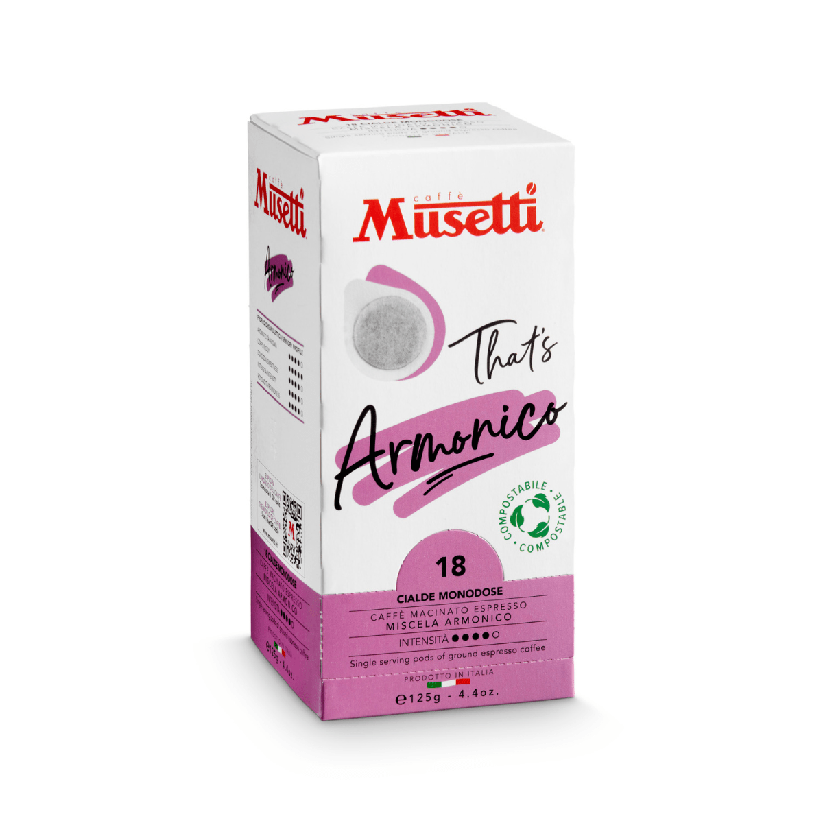 cialde-di-caffe-compostabili-musetti-miscela-armonico-417660 Кафе дози Musetti Armonico - ESE подове 18 бр. - Image 1
